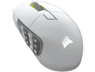 Геймърска мишка CORSAIR SCIMITAR ELITE WIRELESS SE Gaming Mouse, Wireless, White, 33000 DPI, Optical