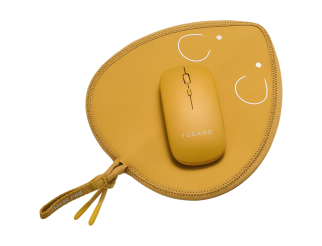 Мишка TUCANO TOPO MOUSE PAD + WIRELESS MOUSE YELLOW