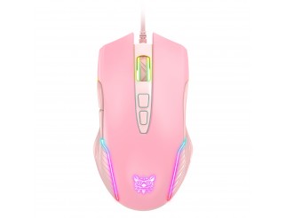 Геймърска мишка Onikuma CW905, Optical, 7D, RGB, Pink - 766