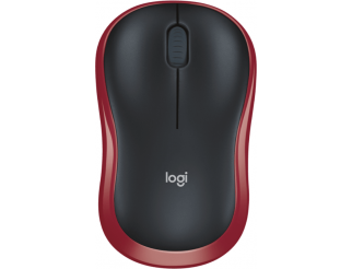 Безжична оптична мишка LOGITECH M185, Червена, USB