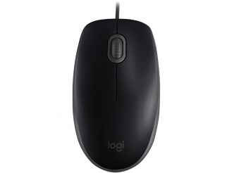 Жична оптична мишка LOGITECH B110 Silent, Черен, USB