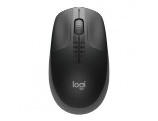 Безжична оптична мишка LOGITECH M190 Full-Size, USB, 1000 dpi, 3 бутона, Тъмно сив