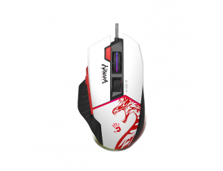 Геймърска мишка A4tech bloody W95 Max Extra Fire, Жична, 12000 cpi, Naraka,Черен/Бял